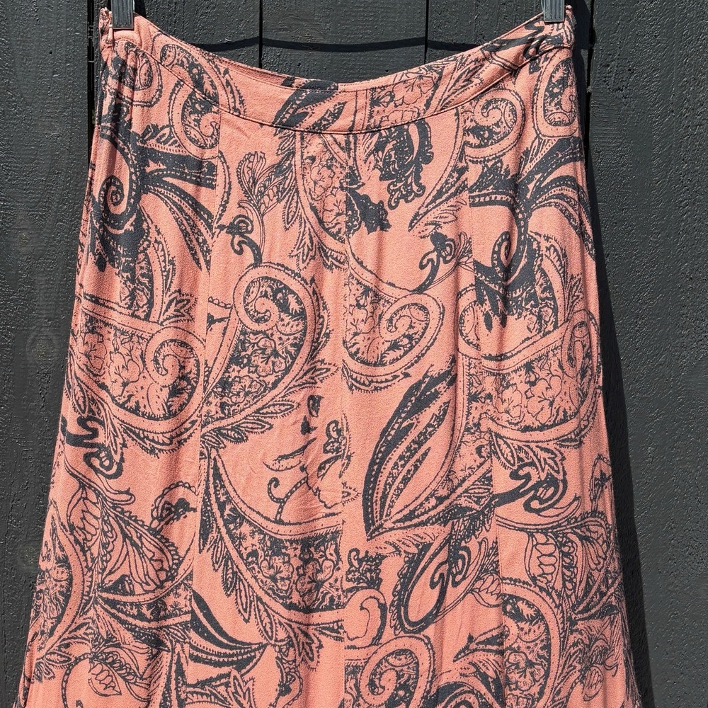 Free People Smooth Sailing Maxi Skirt 12 Boho Paisley Indie Whimsigoth Festival - Picture 5 of 8